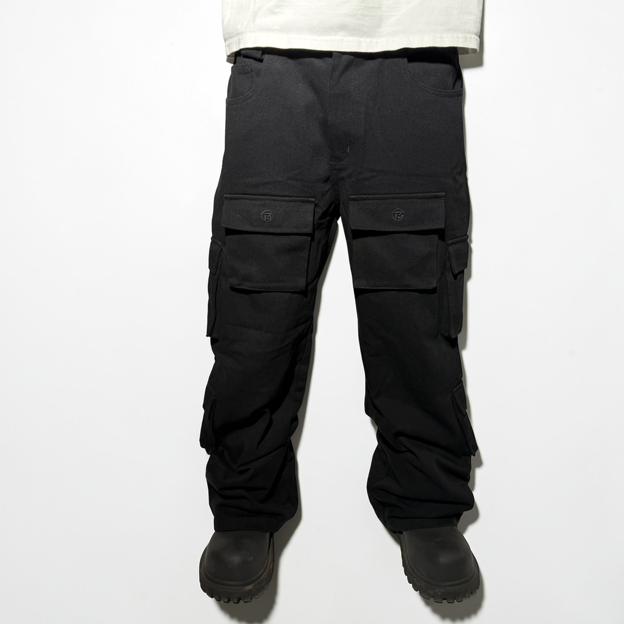 JET BLACK CARGO PANTS