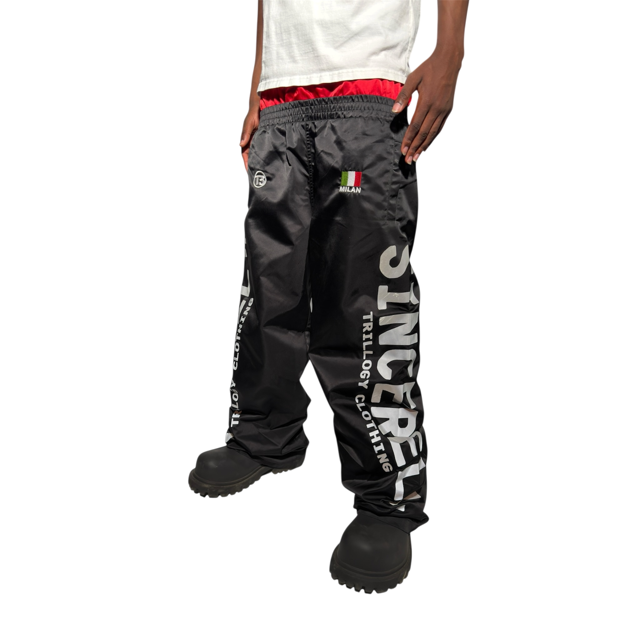 MILAN DOUBLE WAIST TRACK PANTS