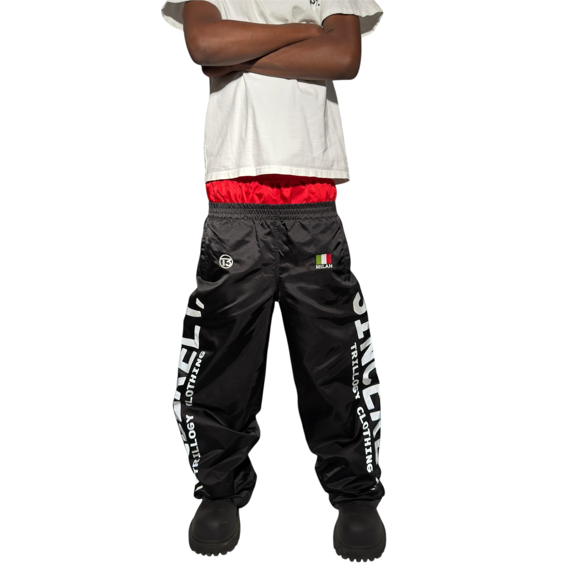 MILAN DOUBLE WAIST TRACK PANTS