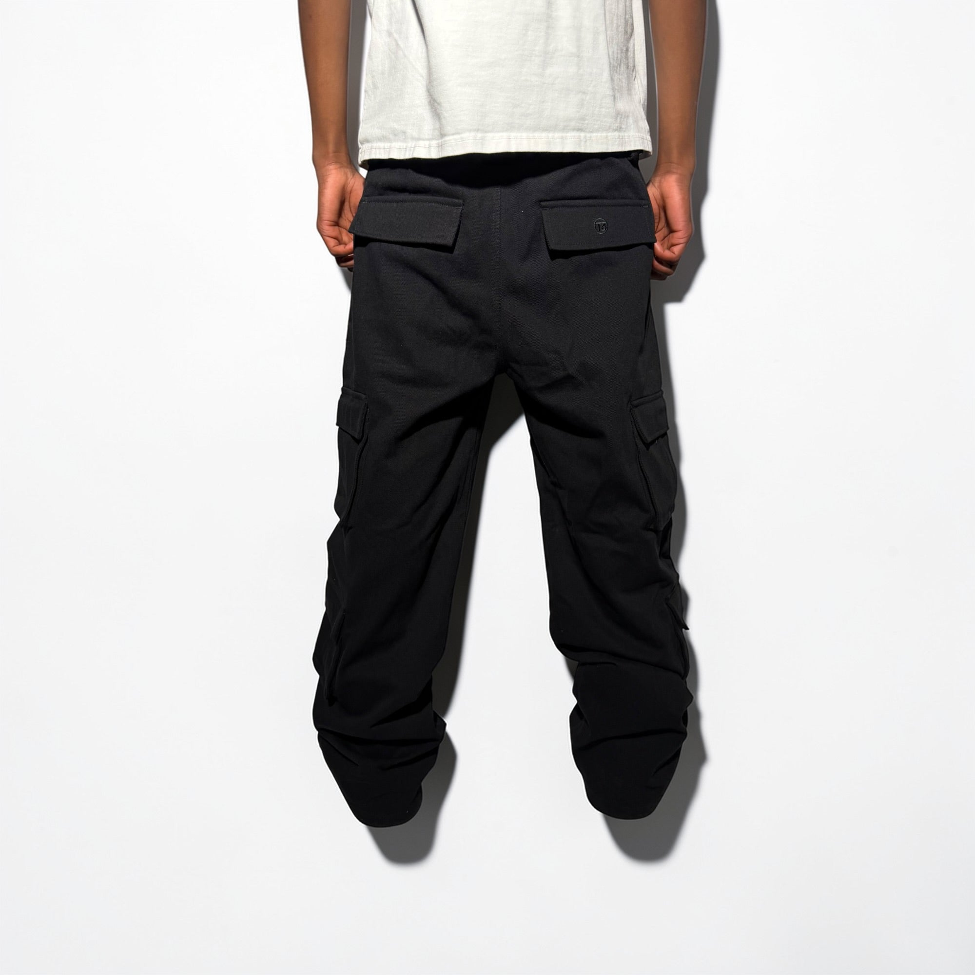 JET BLACK CARGO PANTS