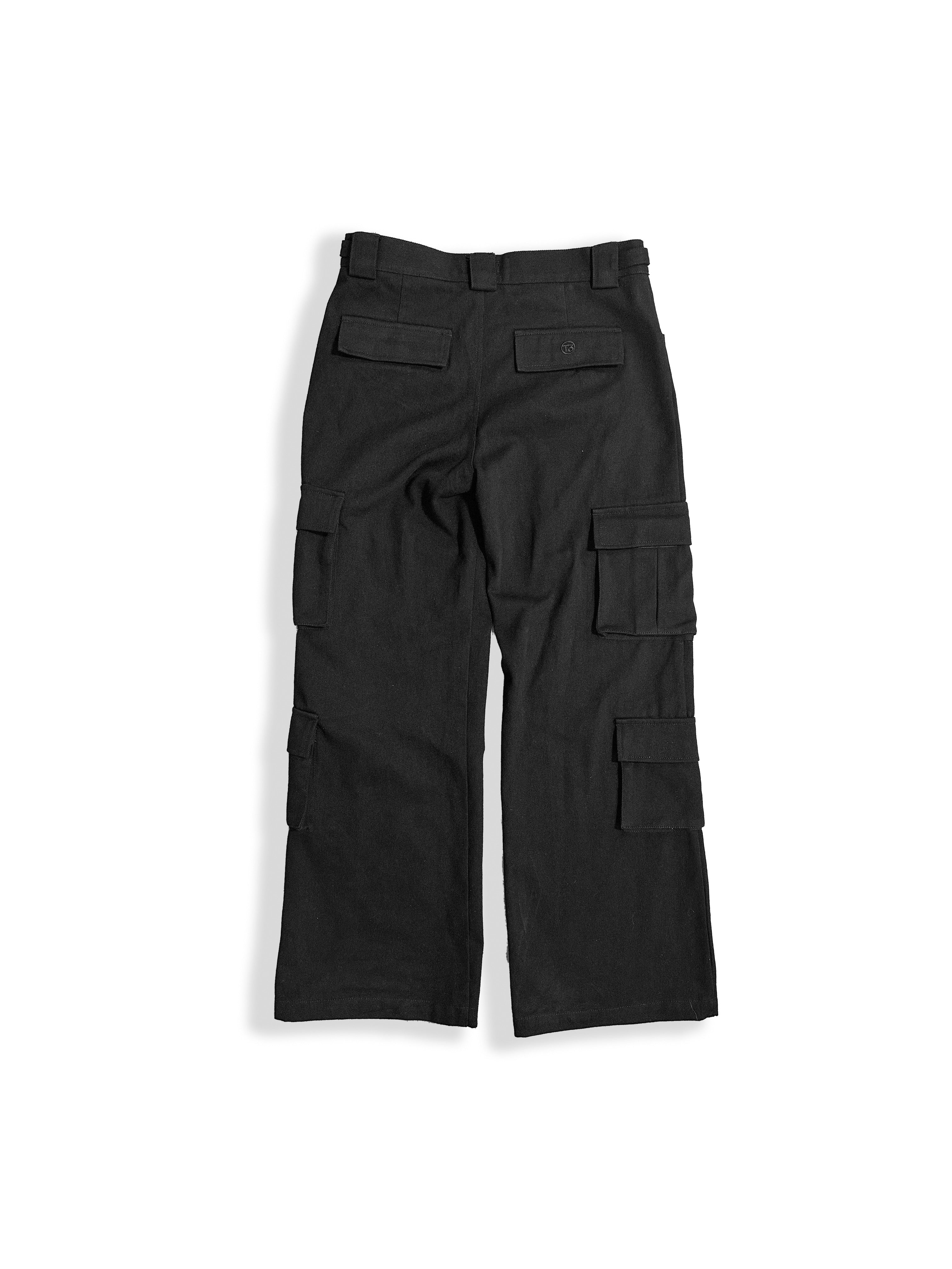 JET BLACK CARGO PANTS